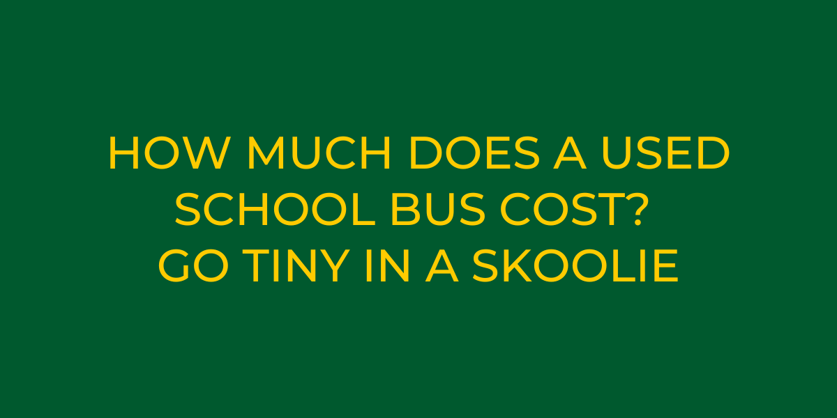how much does a used school bus cost